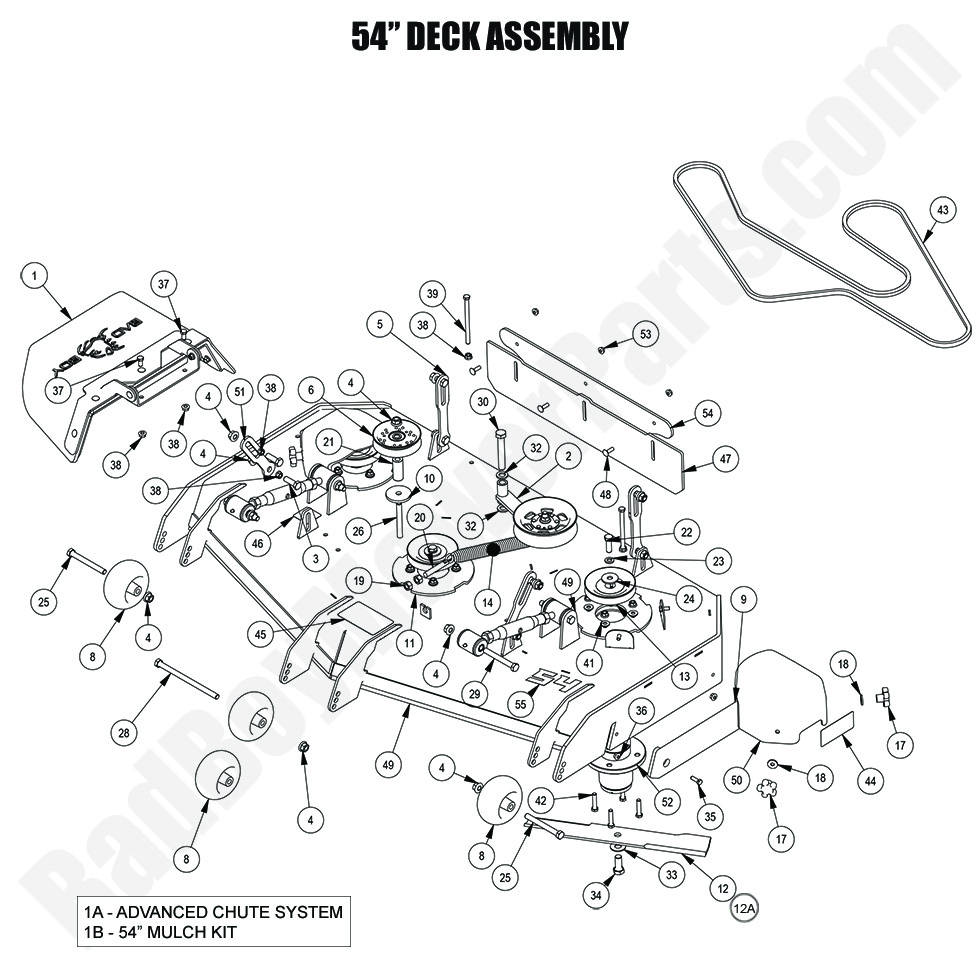 3524 - Bad Boy Mower Parts Lookup > 2024 > Revolt (48\"-61\" Decks) > 54\" Deck Assembly